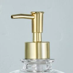 Sculpted Glass Soap/Lotion Pump Dispenser Clear/Brass - Hearth & Hand™ With Magnolia -Hearth & Hand With Magnolia Shop GUEST d413e622 c778 407d a23b 34911bd8705e