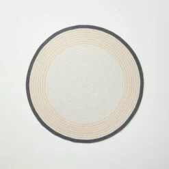 Round Border Stripe Braided Area Rug Neutral - Hearth & Hand™ With Magnolia -Hearth & Hand With Magnolia Shop GUEST d8fc2685 7afc 411e 86d9 f6b4a1a26e6f