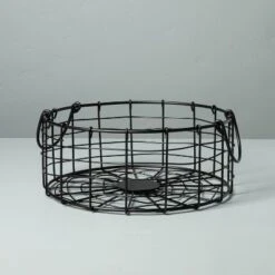 Round Wire Storage Basket With Handles Black - Hearth & Hand™ With Magnolia -Hearth & Hand With Magnolia Shop GUEST db906be6 c2aa 4ee5 bb74 a0cff421c0e0