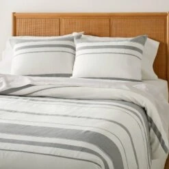 Herringbone Stripe Comforter & Sham Set Sour Cream/Railroad Gray 9 Herringbone Stripe Comforter & Sham Set Sour Cream/Railroad Gray -Hearth & Hand With Magnolia Shop GUEST dc5a8068 fd28 43de ad64 01e94395507c
