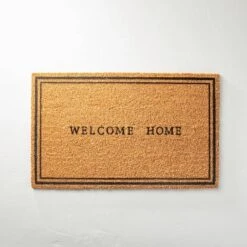 Welcome Home Coir Doormat Tan/Black - Hearth & Hand™ With Magnolia -Hearth & Hand With Magnolia Shop GUEST e0df802f 5d22 49c4 8569 c660416bbdb1
