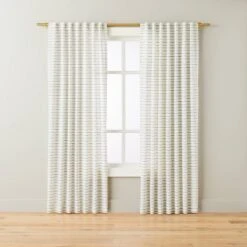 Blanket Stitch Curtain Panel Dark Gray/Cream - Hearth & Hand™ With Magnolia -Hearth & Hand With Magnolia Shop GUEST e8962afc 09d7 4b24 8546 b1d44420a887