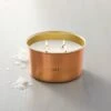 Lidded Metal Salt 4-Wick Jar Candle Brass Finish 20oz - Hearth & Hand™ With Magnolia