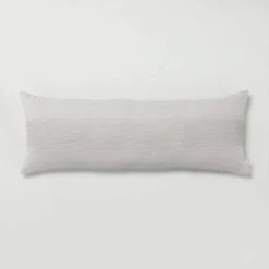16"x42" Slub Center Stripe Oversized Lumbar Bed Pillow - Hearth & Hand™ With Magnolia -Hearth & Hand With Magnolia Shop GUEST f673eb2c 3be0 4877 abf9 662b5b5573ff
