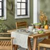 10pc Fall Plaid & Stripe Bamboo-Melamine Picnic Set Tan/Blue/Cream - Hearth & Hand™ With Magnolia -Hearth & Hand With Magnolia Shop GUEST fb60bf4d 7ffd 4815 9551 1fcf3a2d5a05